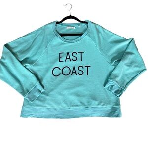Uncharted Threads Blue Ribbed 'East Coast' Sweatshirt.  Size XL.